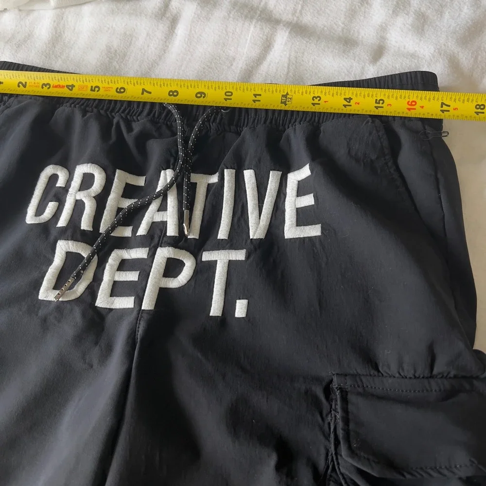 RGSTR Creative Dept Black Cargo Shorts Mens Large Techwear Gorpcore Streetwear